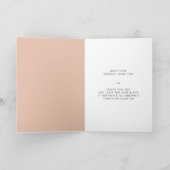 Chic peach terracotta arch Seine Gelübde Hochzeits Karte (Innenseite)