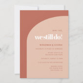 Chic peach terracotta arch Wir machen noch Erneuer Einladung (Vorderseite)