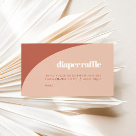 Chic peach terracotta Babydusche Preisliste Begleitkarte