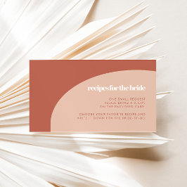 Chic peach terracotta Brautparty Rezept Karte