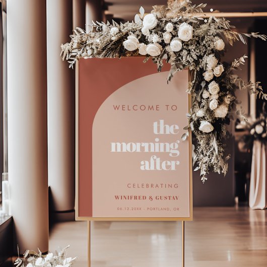 Chic peach terracotta Der Morgen nach dem Empfang Poster