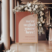 Chic peach terracotta So frohe Sie sind hier willk Poster