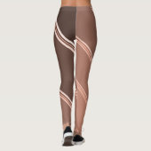 Chic Peach unter Gray Banded Print Leggings (Rückseite)