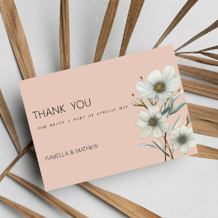 Chic peach weiß minutifarbenen Frühling Blumenkohl Einladung