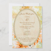 Chic Peach & White Lilies 45. Einladung (Rückseite)