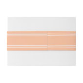 Chic Peach White Wedding Simple Elegant Minimalist Einladungsbanderole (Rückseitenbeispiel)