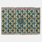 Chic Peacock Color Hartglas Decke (Vorderseite)