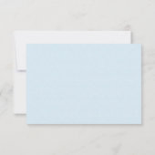 Chic Peacock Feather Blue Wedding RSVP Karte (Rückseite)