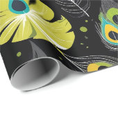 Chic Peacock Feather - Geschenke für einen Vogelbe Geschenkpapier (Rolleneckpunkt)