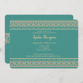 Chic Pearl Border 21. Geburtstag Party Einladung (Vorne/Hinten)