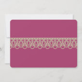 Chic Pearl Border 21. Geburtstag Party Einladung (Rückseite)