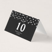 Chic Pearl Confetti auf Black Wedding (Vorderseite)