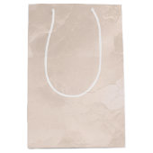 Chic Pearl Glam Ivory Blush Wedding Mittlere Geschenktüte (Vorderseite)