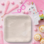 Chic Pearl Glam Ivory Blush Wedding Pappteller (Party)