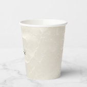 Chic Pearl Glam Ivory Wedding Pappbecher (Links)