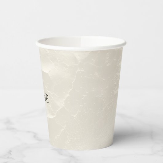 Chic Pearl Glam Ivory Wedding Pappbecher (Links)