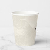 Chic Pearl Glam Ivory Wedding Pappbecher (Rechts)