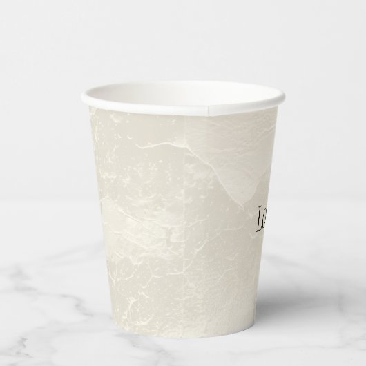 Chic Pearl Glam Ivory Wedding Pappbecher (Rechts)