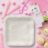 Chic Pearl Glam Ivory Wedding Pappteller (Party)