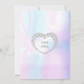 Chic Pearl Heart 30 Jahre Einladung (Rückseite)