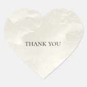 Chic Pearl White Glam Herz-Aufkleber (Vorderseite)