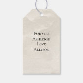 Chic Pearl White Glam Wedding Brautparty Geschenkanhänger (Vorderseite)