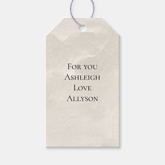 Chic Pearl White Glam Wedding Brautparty Geschenkanhänger (Vorderseite)