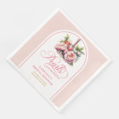 Chic Pearls and Prosecco Bridal Shower Napkins Serviette (Ecke)