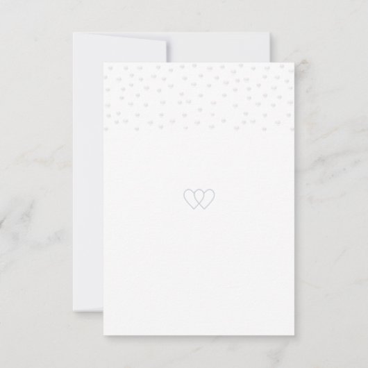 Chic Pearls auf Black & White Wedding RSVP Card (Rückseite)