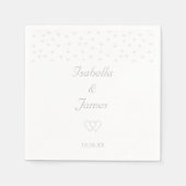 Chic Pearls auf White Wedding Serviette (Vorderseite)