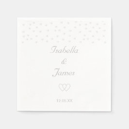 Chic Pearls auf White Wedding Serviette