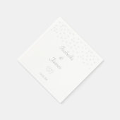 Chic Pearls auf White Wedding Serviette (Ecke)