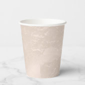 Chic Pearls Glam Elfenbeinblüte Hochzeit Pappbecher (Rückseite)