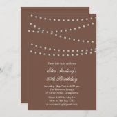 Chic Pearls zum Geburtstag Einladung (Vorne/Hinten)