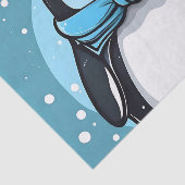Chic Penguin Icy Blue Seidenpapier (Ausschnitt)
