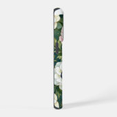 Chic peonies anemones stained Glass effect  iPhone Hülle (Rechte Seite)