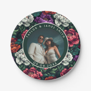 Chic Peonies Teller für Couple's Dusche Party