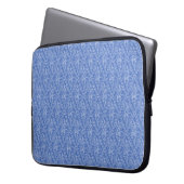 Chic Periwinkle Blue Floral Diamond Muster Laptopschutzhülle (Vorderseite Links)