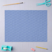 Chic Periwinkle Blue Floral Diamond Muster Seidenpapier (Basteln)