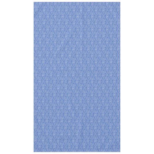 Chic Periwinkle Blue Floral Diamond Muster Tischdecke (Vorderseite)