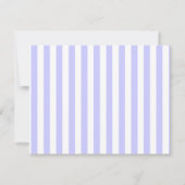 Chic Periwinkle Cracked Hearts Striped Note Card Mitteilungskarte (Rückseite)