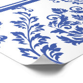 Chic Periwinkle Ribbon Babydusche Begrüßungszeiche Poster (Ecke)