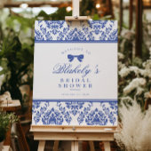 Chic Periwinkle Ribbon Brautparty Begrüßungszeiche Poster