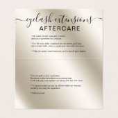 Chic perl Glitzer Elfenbein ombre Eye Aftercare Visitenkarten (Innenseite Aufgefaltet)