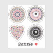 Chic perl Set, mandala, brooch, dekoration, perle Aufkleber (Blatt)