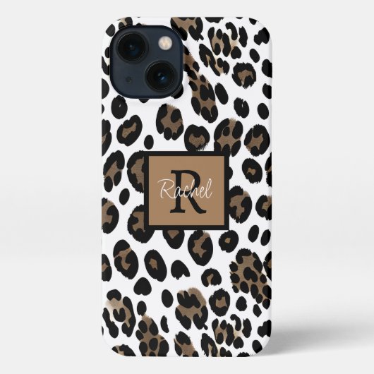 Chic Personalisiert Cheetah Print iPhone Hülle (Rückseite)