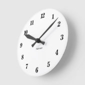 Chic Personalisiert Elegante Modernes Minimalistis Runde Wanduhr (Winkel)