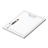 Chic Personalisiert Fashion Girl Notepad Notizblock (Rotiert)