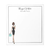 Chic Personalisiert Fashion Girl Notepad Notizblock (Vorderseite)