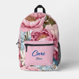 Chic Personalisiert Floral Bedruckter Rucksack